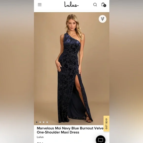 Lulus | Dresses | Navy Long Gown Black Tie Formal | Poshmark